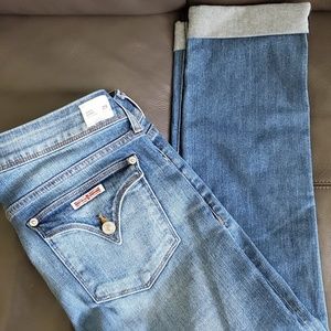 Hudson light washed crop jean
